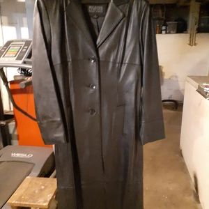 Leather coat
